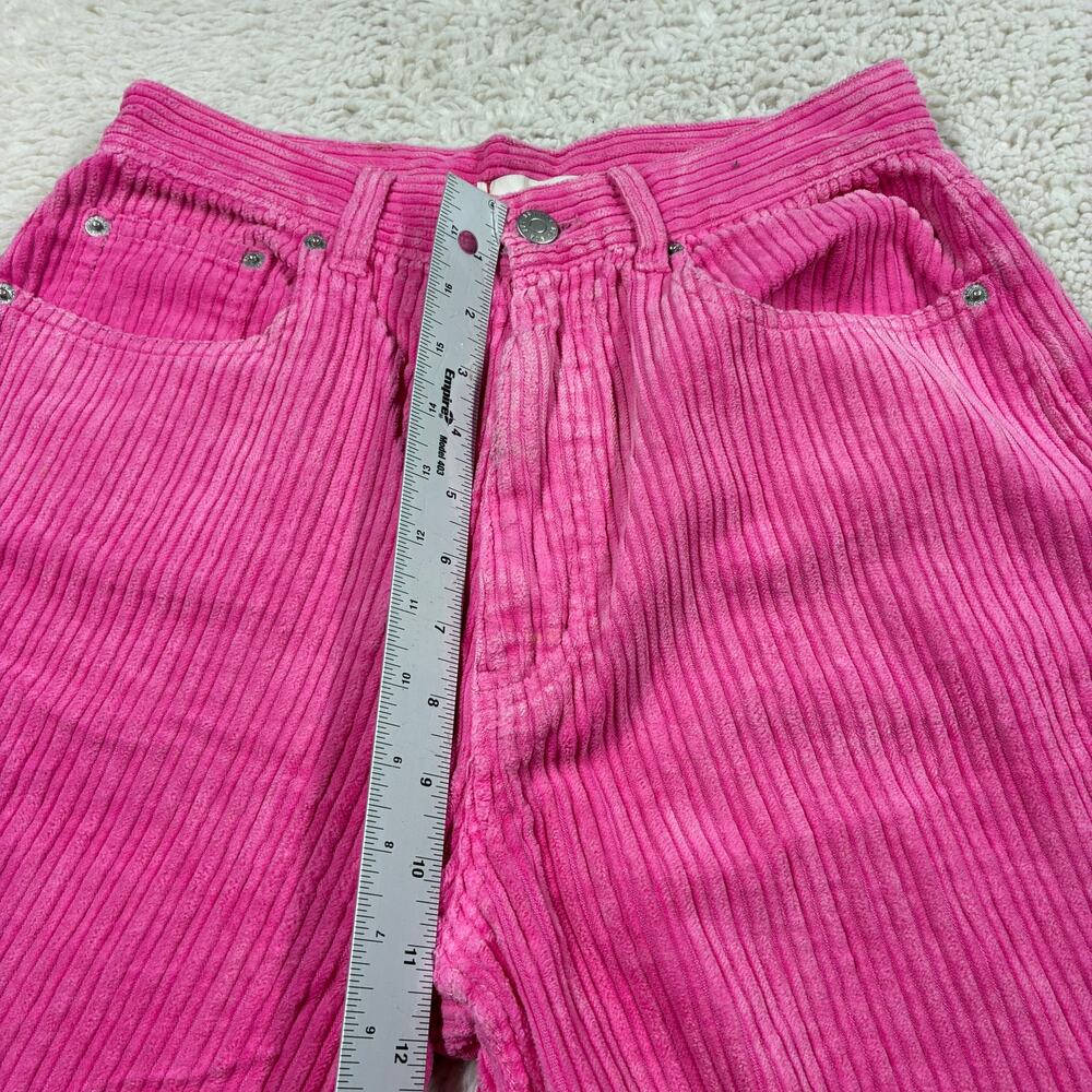 BDG Urban Outfitters Pants 28 Womens Pink High Rise Baggy Corduroy Straight Leg - Picture 8 of 9